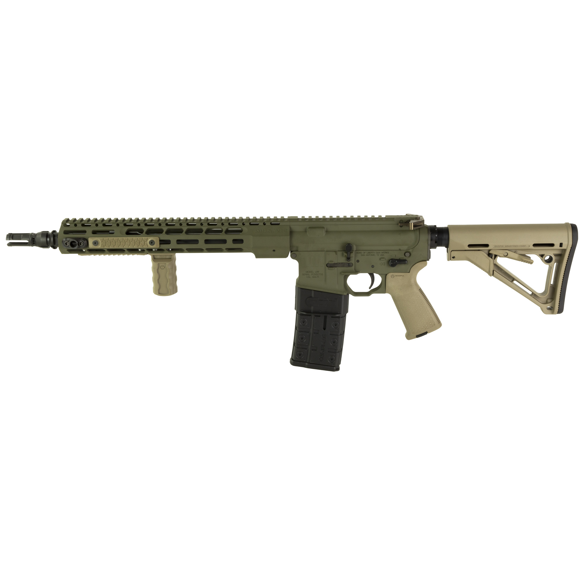 Sons of Liberty Gun Works Sage Dynamics 5.56 NATO 13.7in 10 Rd Olive Drab Cerakote
