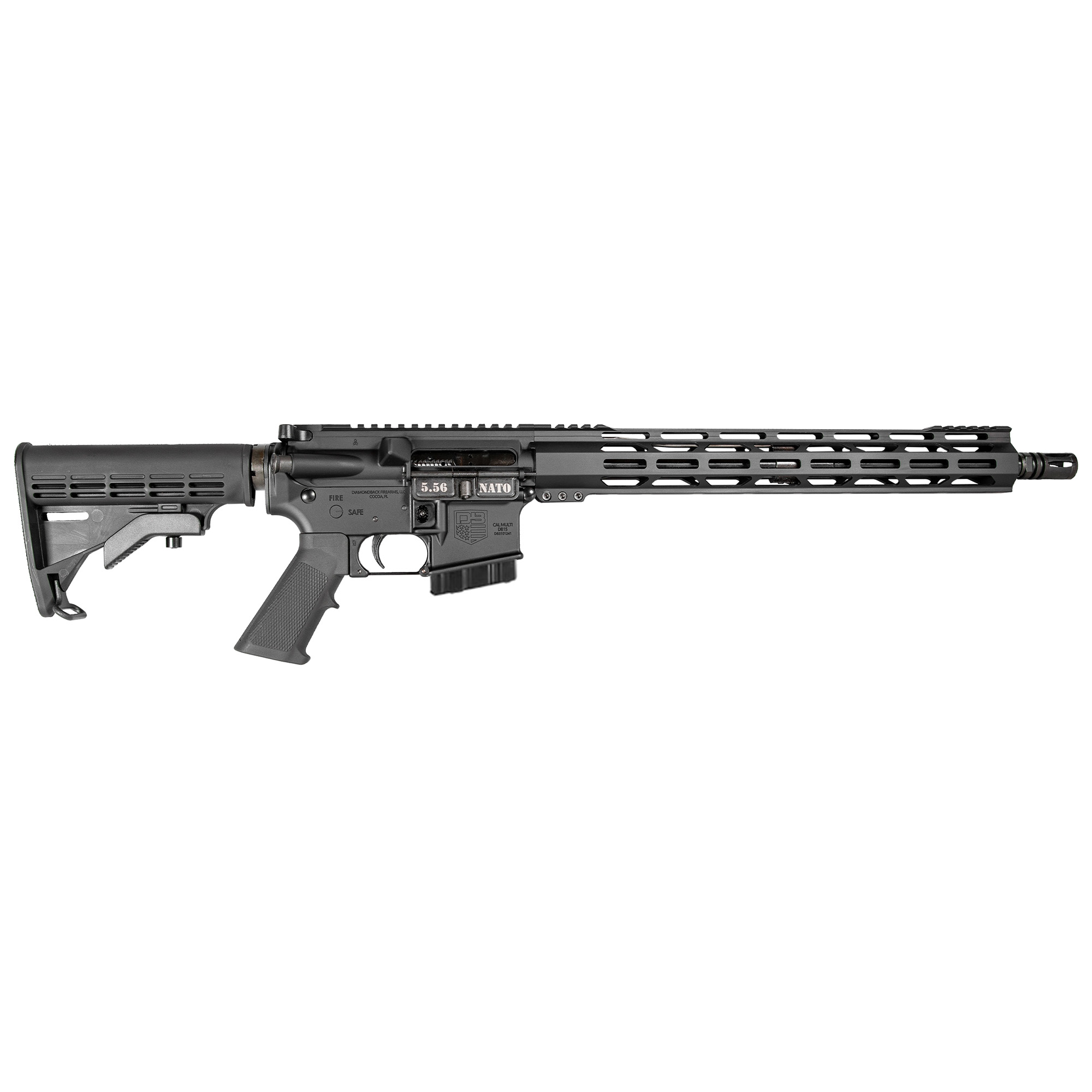 Diamondback DB15 5.56 NATO 16 in 10 Round Black Finish MLOK