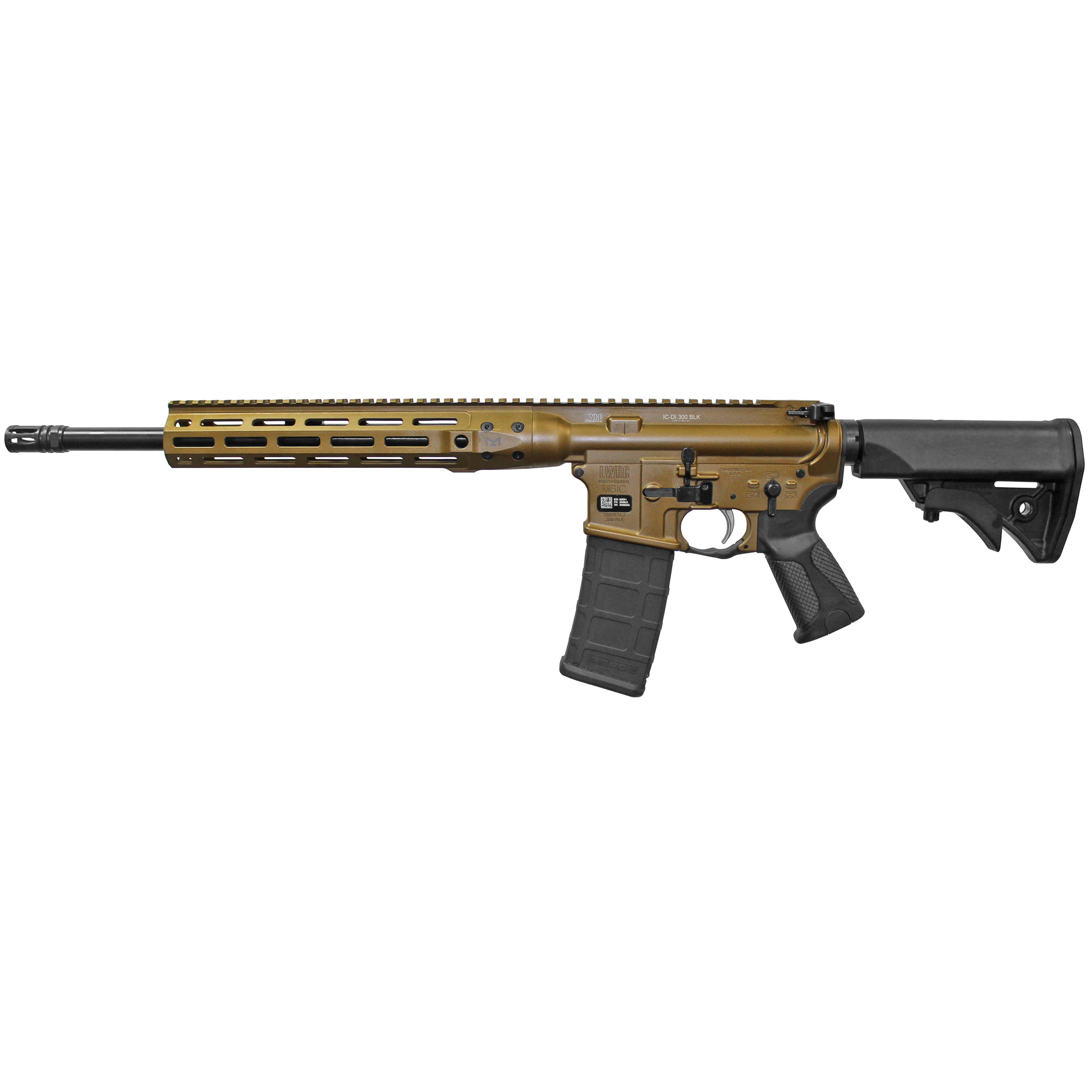 LWRC DI RIFLE 300BLK 16.1" MLOK BRZ