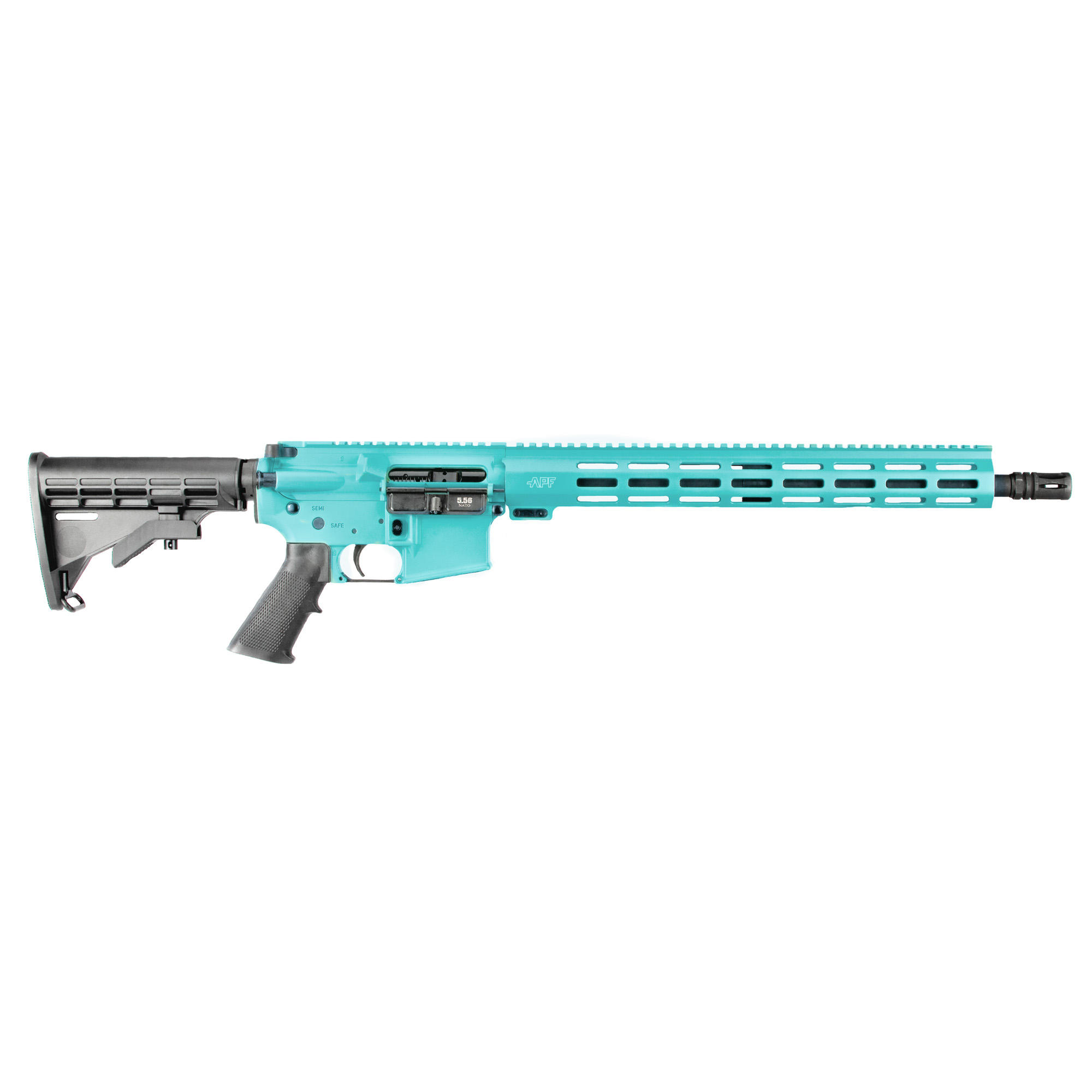 Alex Pro Firearms Guardian 5.56x45 NATO 16in 30rd Robin's Egg Blue Cerakote M4 Stock