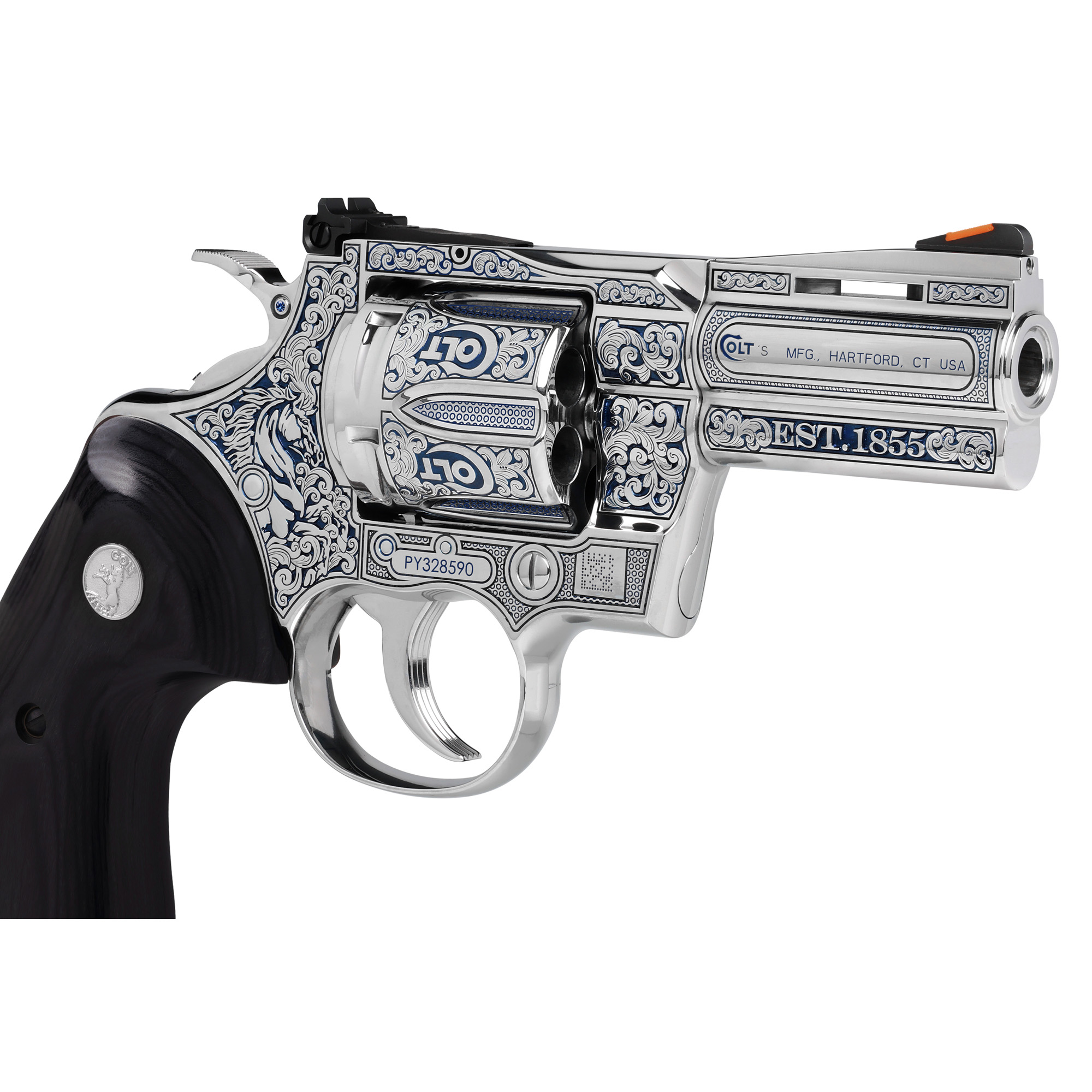 Colt Python 357 Magnum 3" 6 Rounds Stainless Steel Wood Grips Silver Finish