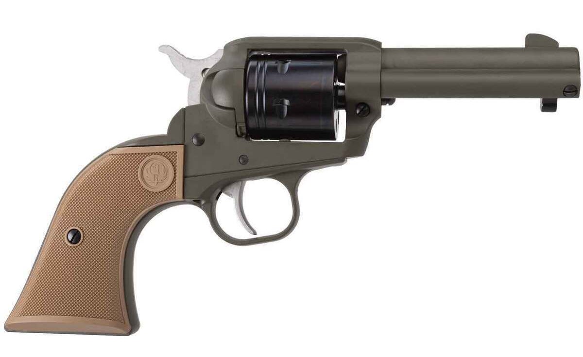 Ruger Wrangler 22 Long Rifle 3.75in 6 Rds OD Green Cerakote/FDE Grips