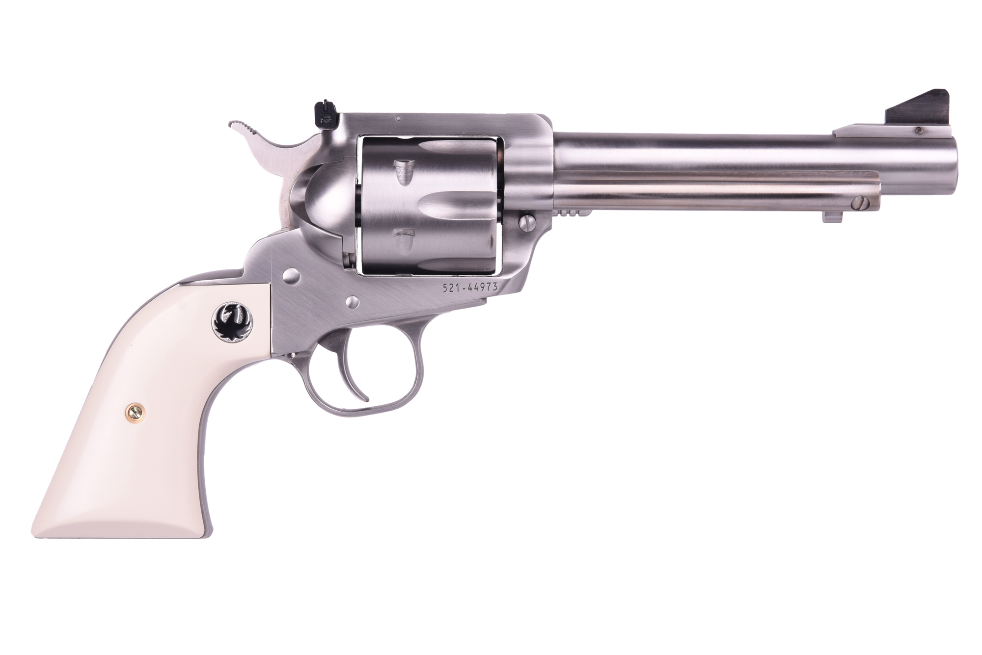 Ruger Blackhawk Flattop 45LC/45ACP 5.5 Inch 6 Rounds Stainless Steel Simulated Ivory Grips