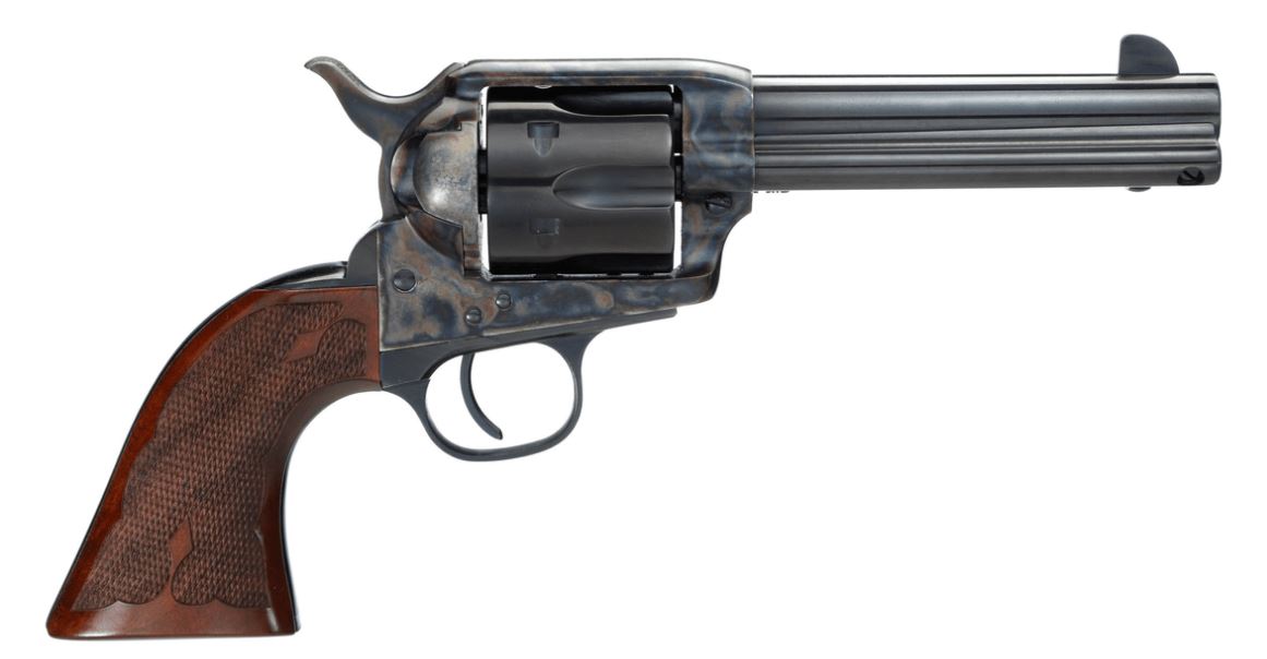 Taylors and Company Gambler 357 Magnum 4.75 inch 6 Round Blued Wood Grip