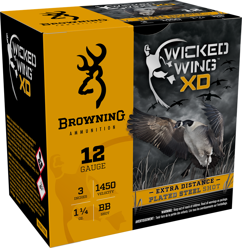 Browning Wicked Wing XD 12 Gauge 1 1/4 Ounce BB Shot 25 Rounds