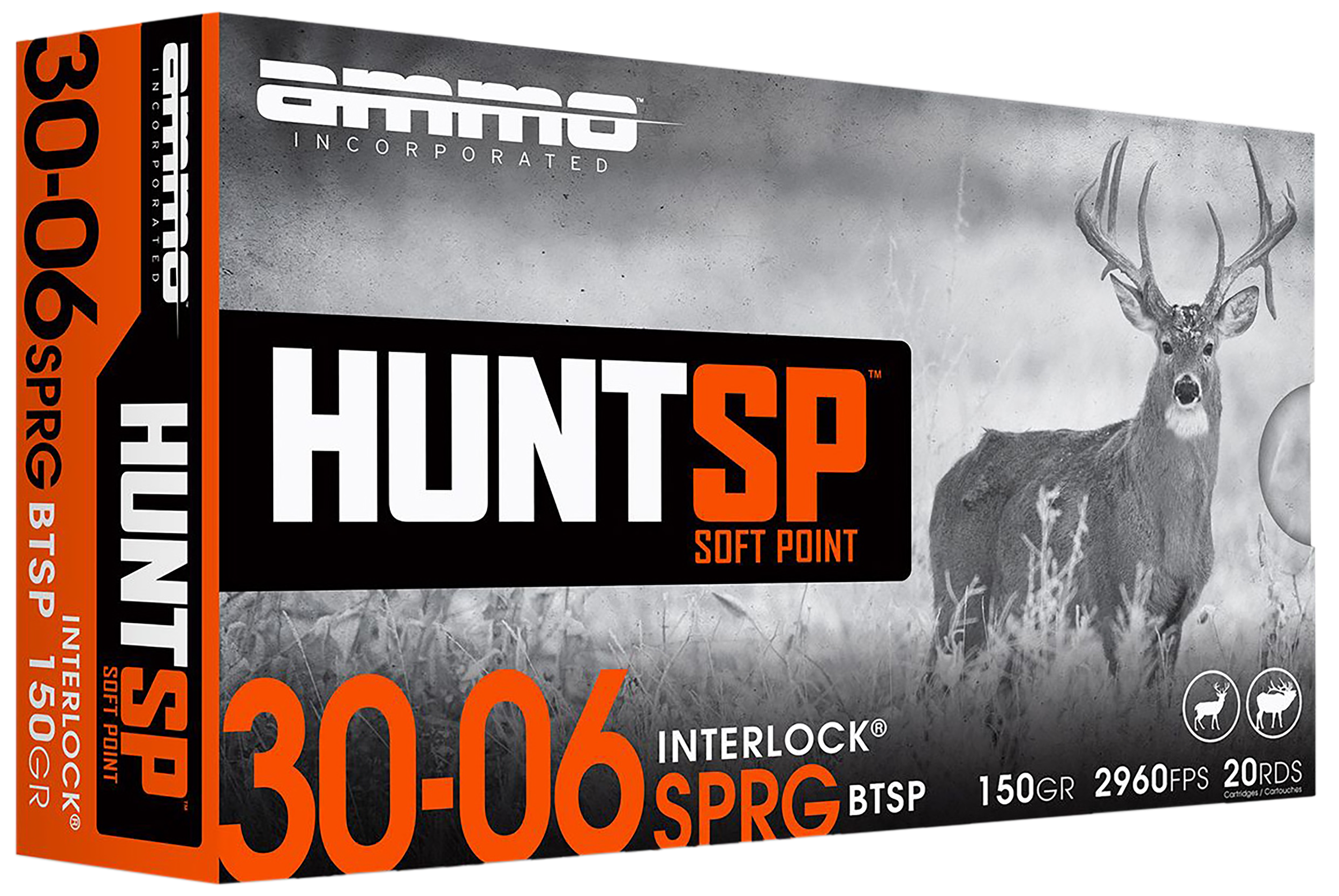 Ammo Inc 3006150SPA20 Hunt 30-06Springfield 150gr Soft Point 20 Rounds