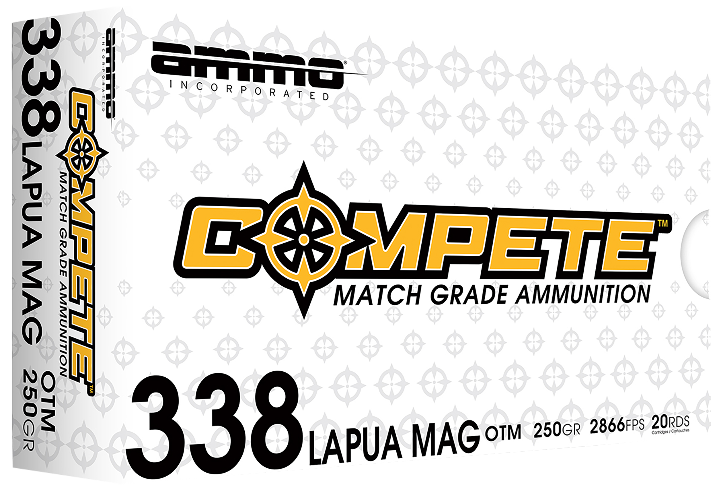 Ammo Inc 338LM250BTHPA20 Match  338LapuaMag 250gr Open Tip Match 20 Rounds