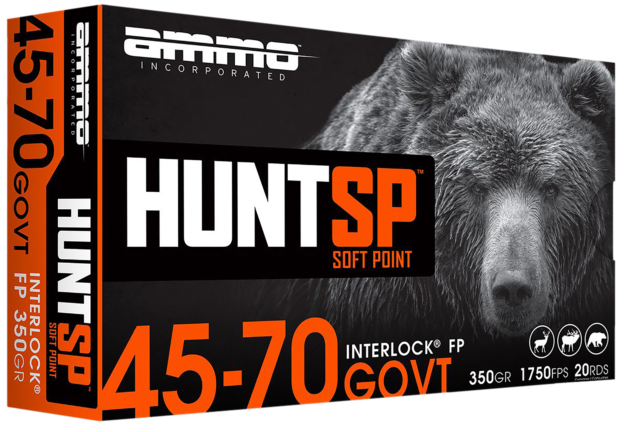 Ammo Inc 4570G350SPA20 Hunt 45-70Gov 350gr Soft Point 20 Rounds