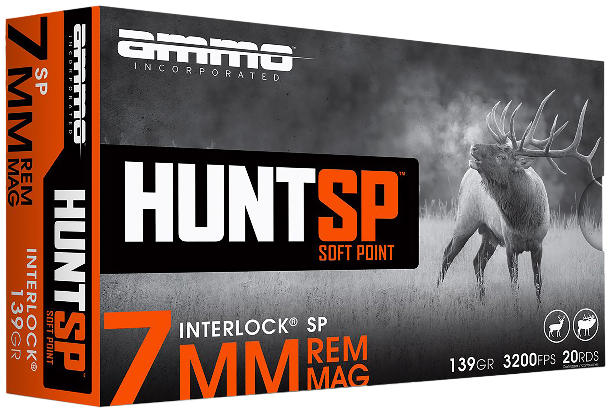 Ammo Inc 7MM139SPA20 Hunt 7mm 139gr Soft Point 20 Rounds