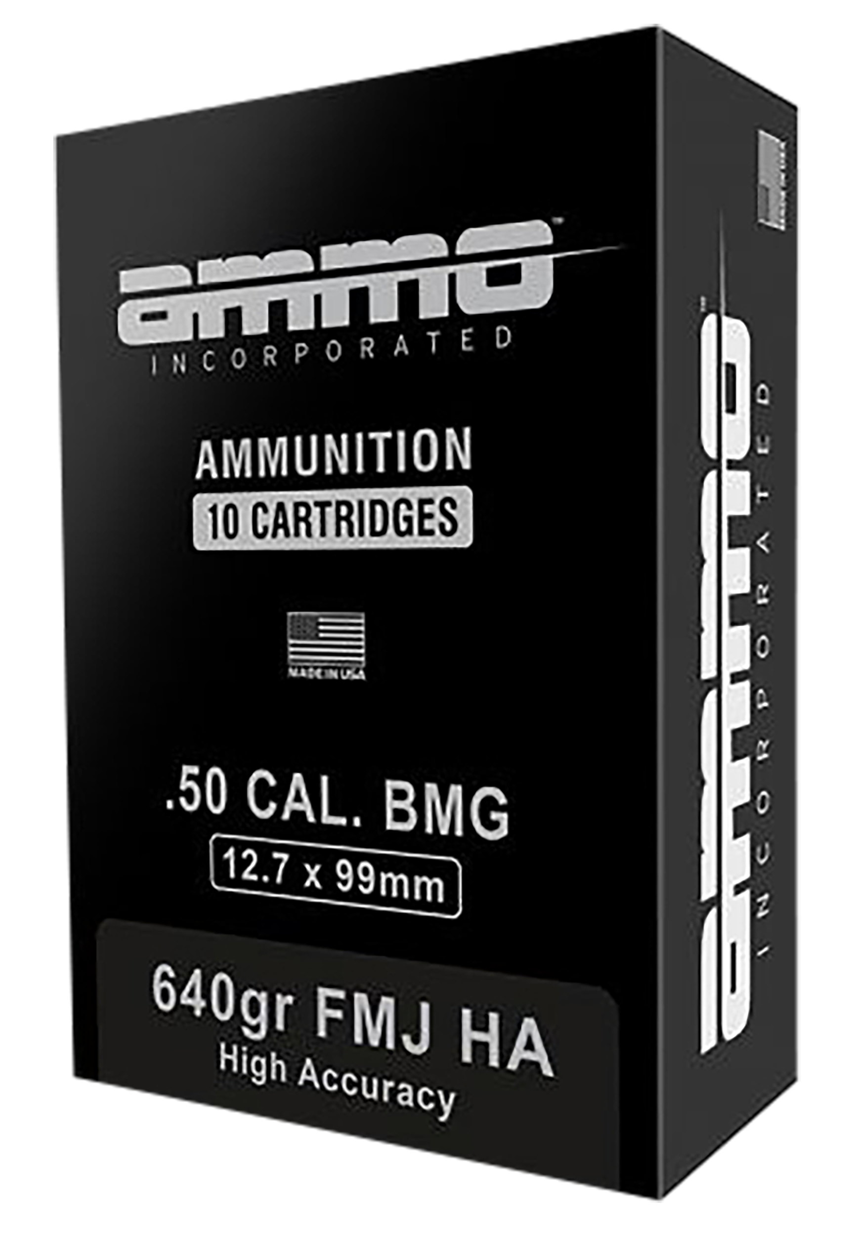 Ammo Inc 50BMG640HAA10 Signature  50Cal 640gr Full Metal Jacket 10 Rounds