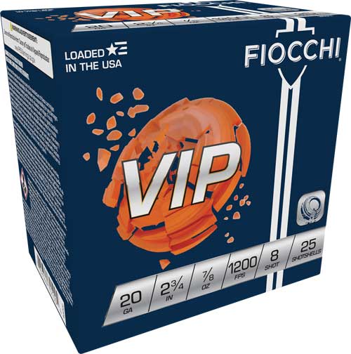 Fiocchi VIP 20 Gauge Lead Shot 7/8 Ounce 25 Rounds