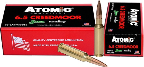 Atomic Ammunition 00404 Rifle Match 6.5Creedmoor 142gr Hollow Point Match 20 Rounds