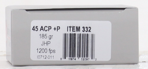 UNDERWOOD 45 ACP +P 185GR JHP