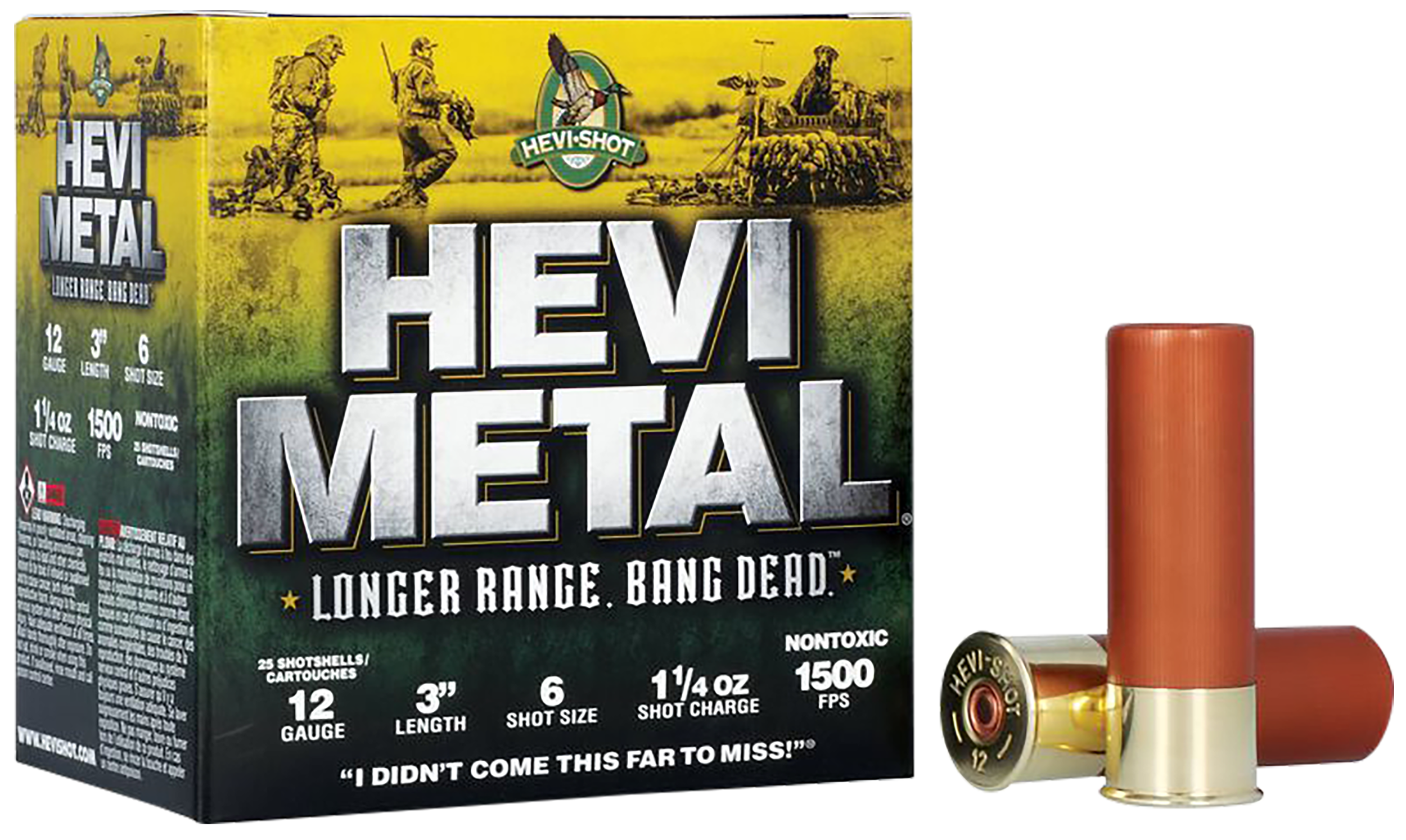 HEVI-Metal HS38006 HEVI-Metal Longer Range 12Gauge 3" 1 1/4oz 6Shot 25 Rounds