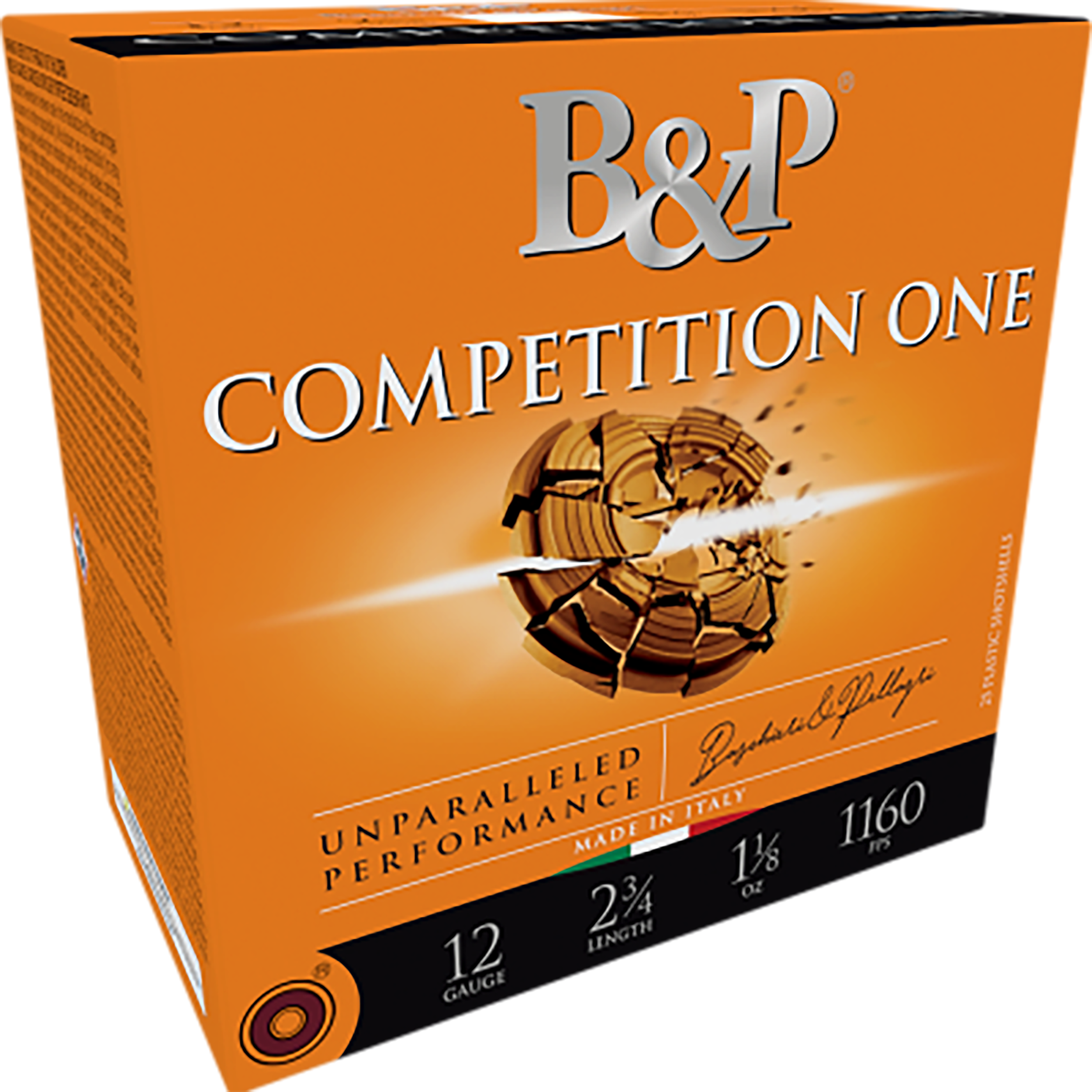 B&p Ammunition 12B18CP8 Competition One  12Gauge 2.75" 1 1/8oz 8Shot 25 Rounds