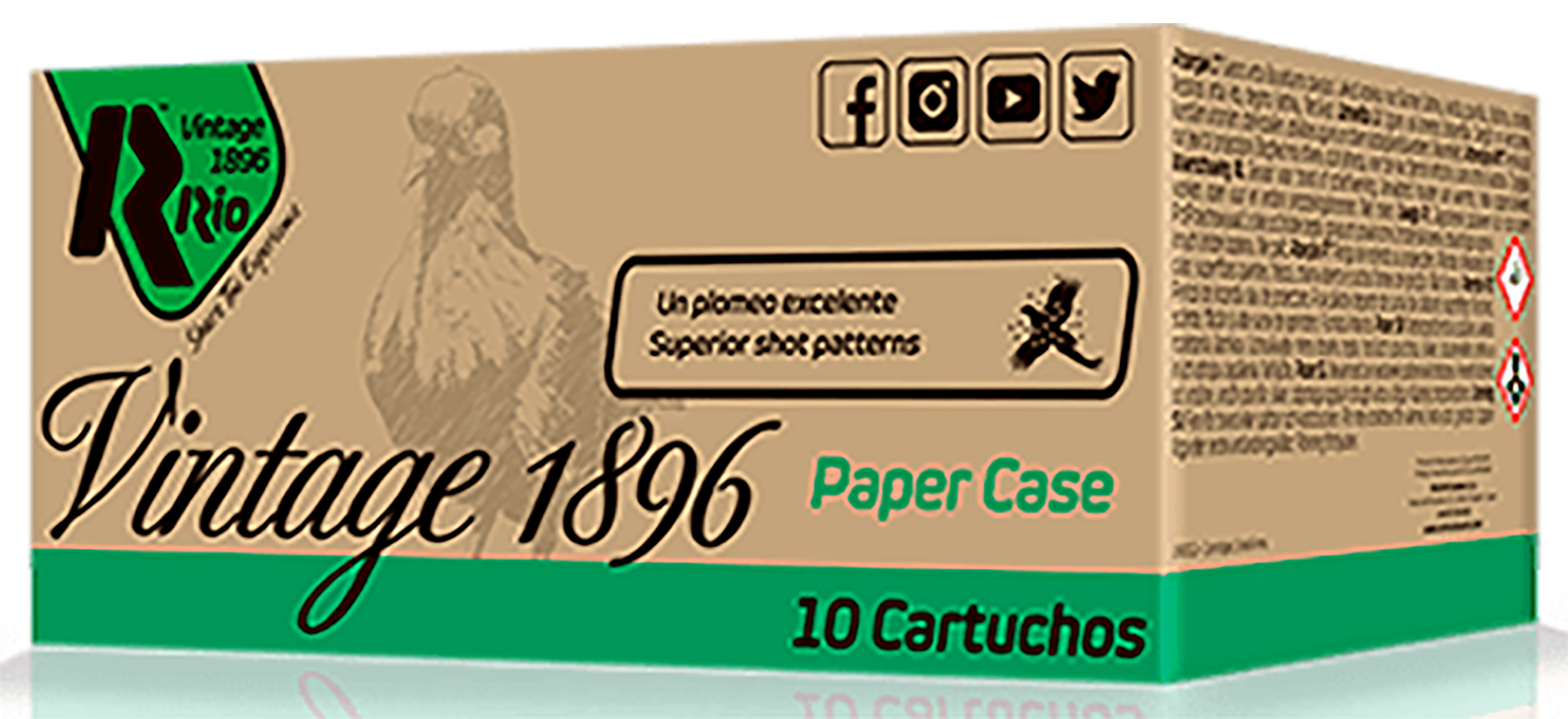 Rio Ammunition VP36FHV75 Vintage 1896 Paper Flyer 12Gauge 2.75" 7.5Shot 10 Rounds
