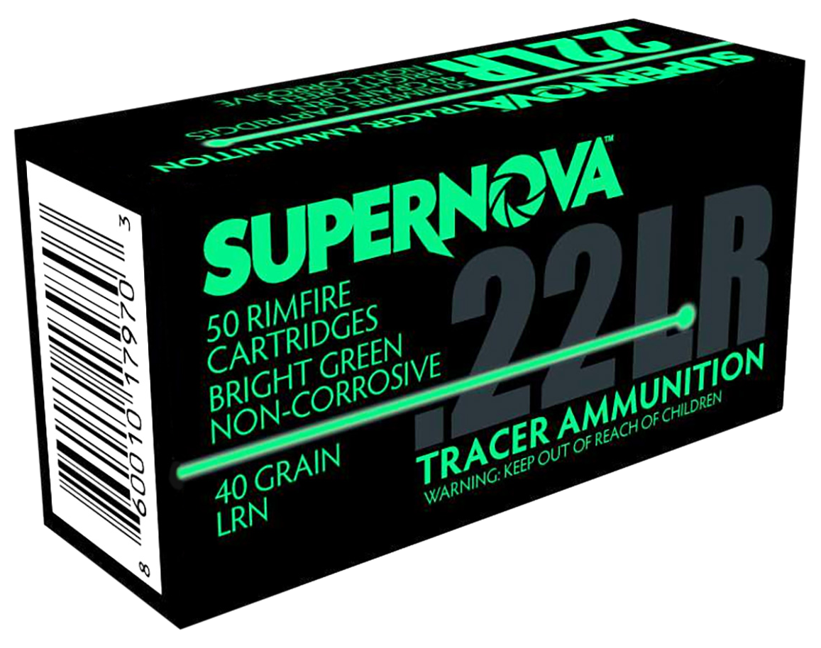 Piney Mountain Ammunition PMSN22LRG Green Tracer Non-Corrosive 22LR 40gr Lead Round Nose 50 Rounds