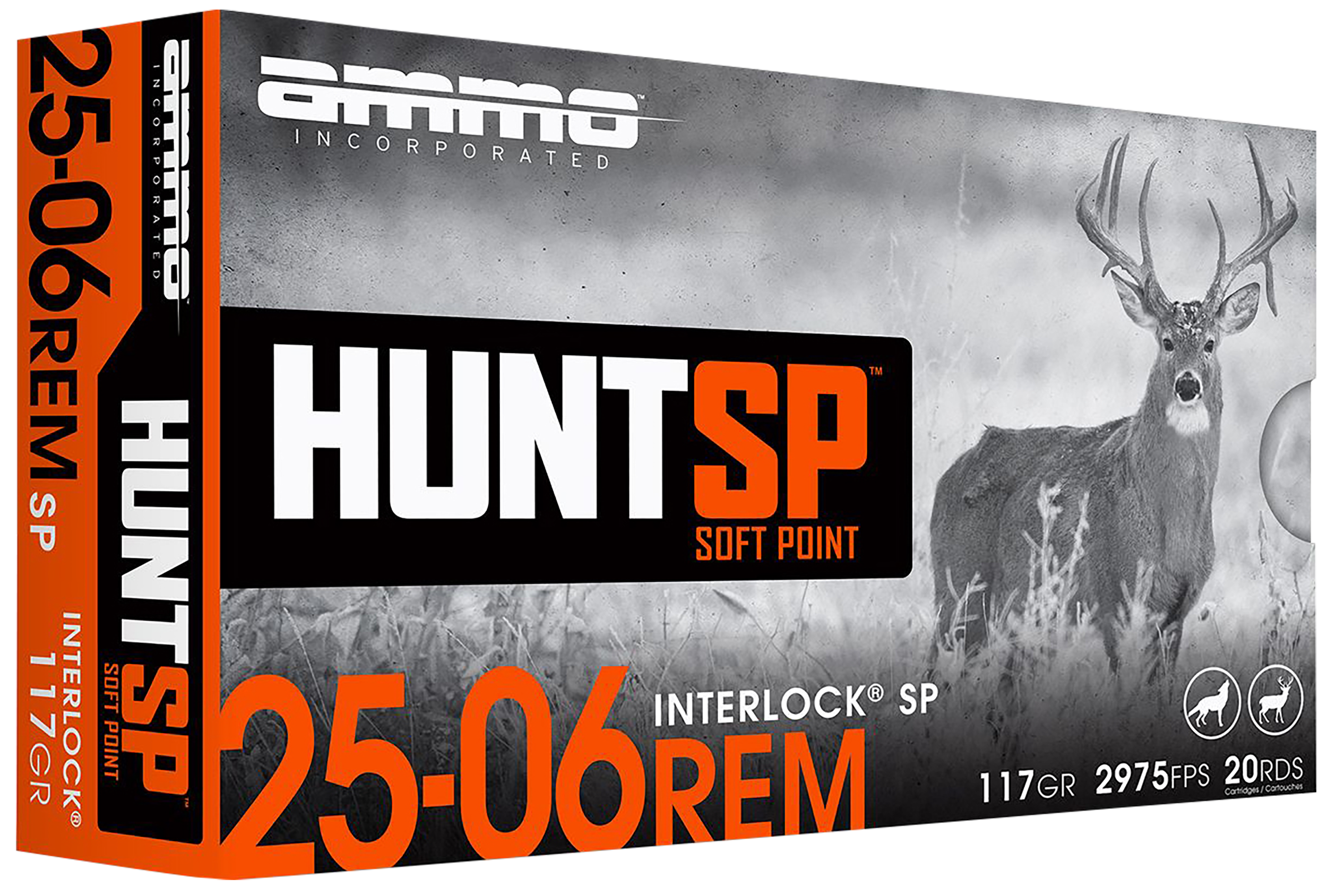 Ammo Inc 2506117SPA20 Hunt  25-06Rem 117gr Soft Point 20 Rounds