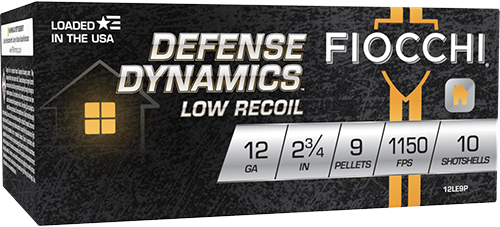 Fiocchi Defense Dynamics Low Recoil 12 Gauge Buckshot 1 Buck 10 Rounds