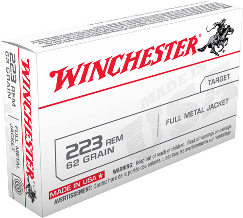 Winchester USA 223 Remington Full Metal Jacket 62 Grain 20 Rounds