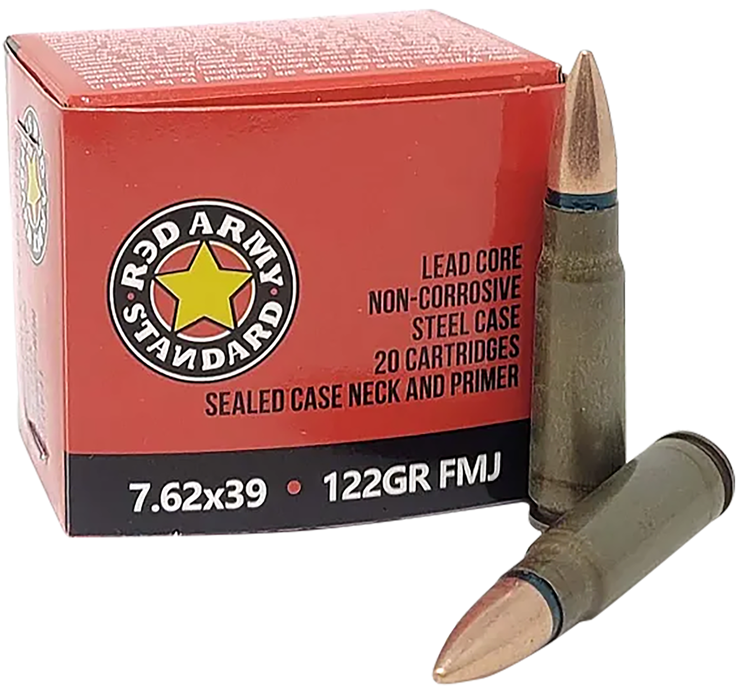 Red Army Standard AM3420 7.62x39mm Full Metal Jacket 122 Grain 20 Rounds
