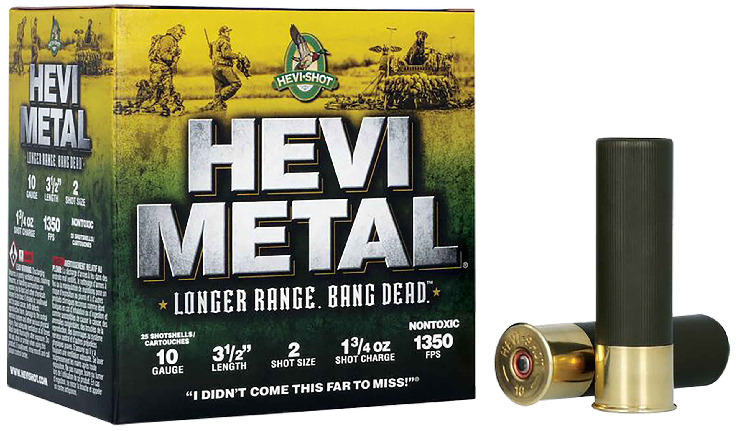 HEVI-Metal HS37502 HEVI-Metal Longer Range 10Gauge 3.50" 1 3/4oz 2Shot 25 Rounds