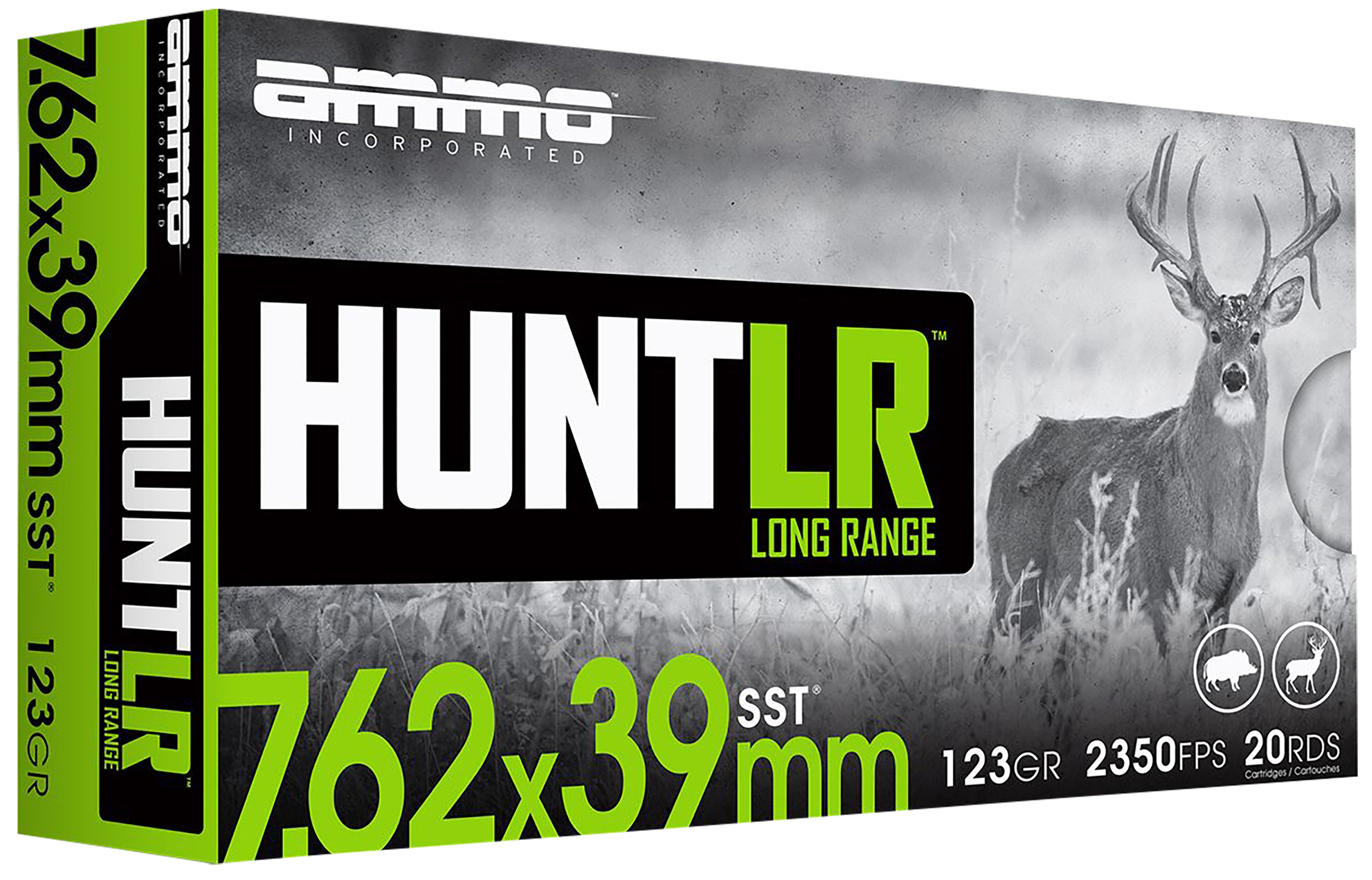 Ammo Inc 76239123SSTA20 Hunt Long Range 7.62x39mm 123gr Super Shock Tip 20 Rounds