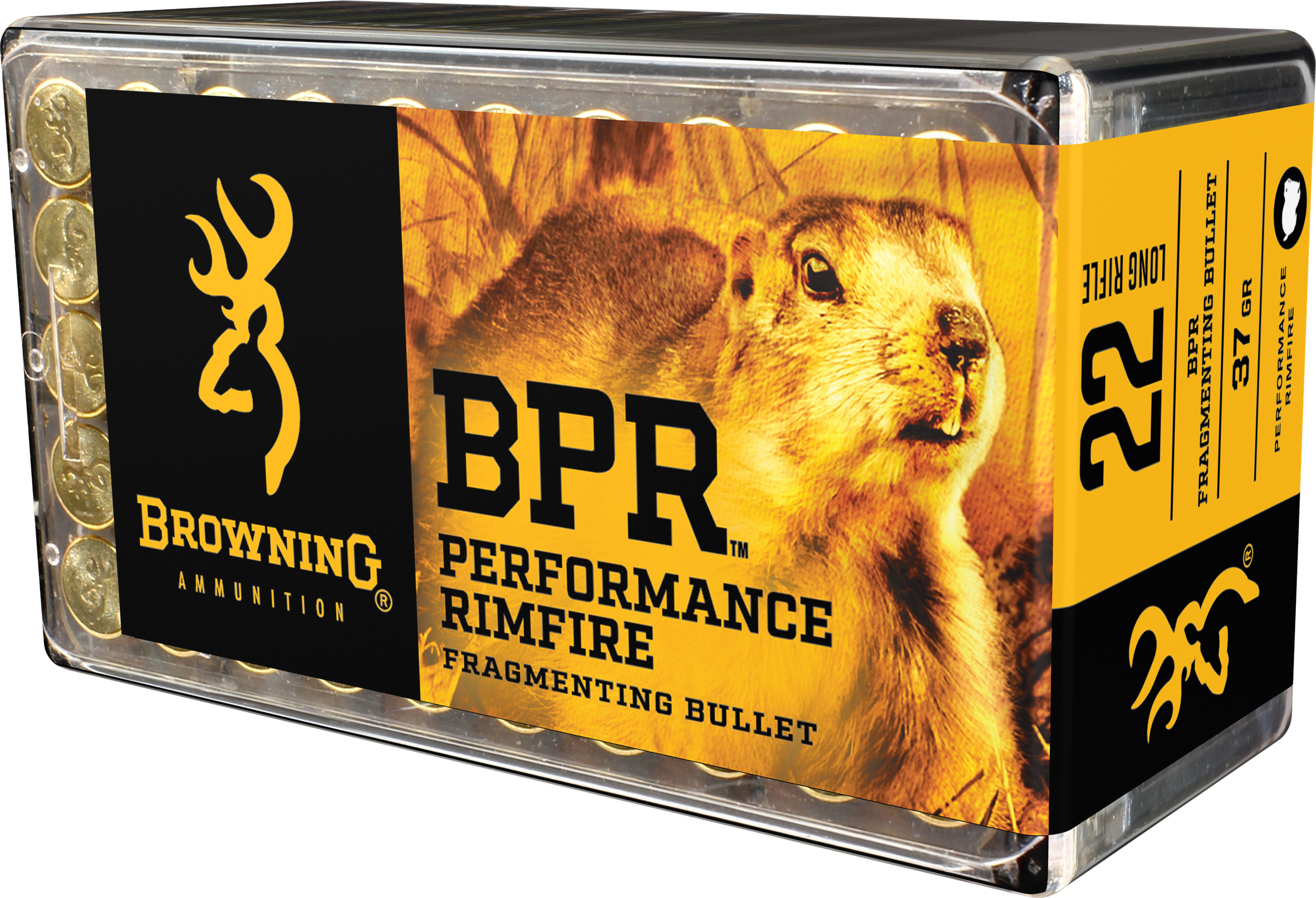 Browning BPR Performance Rimfire 22 Long Rifle Fragmenting 37 Grain 50 Rounds