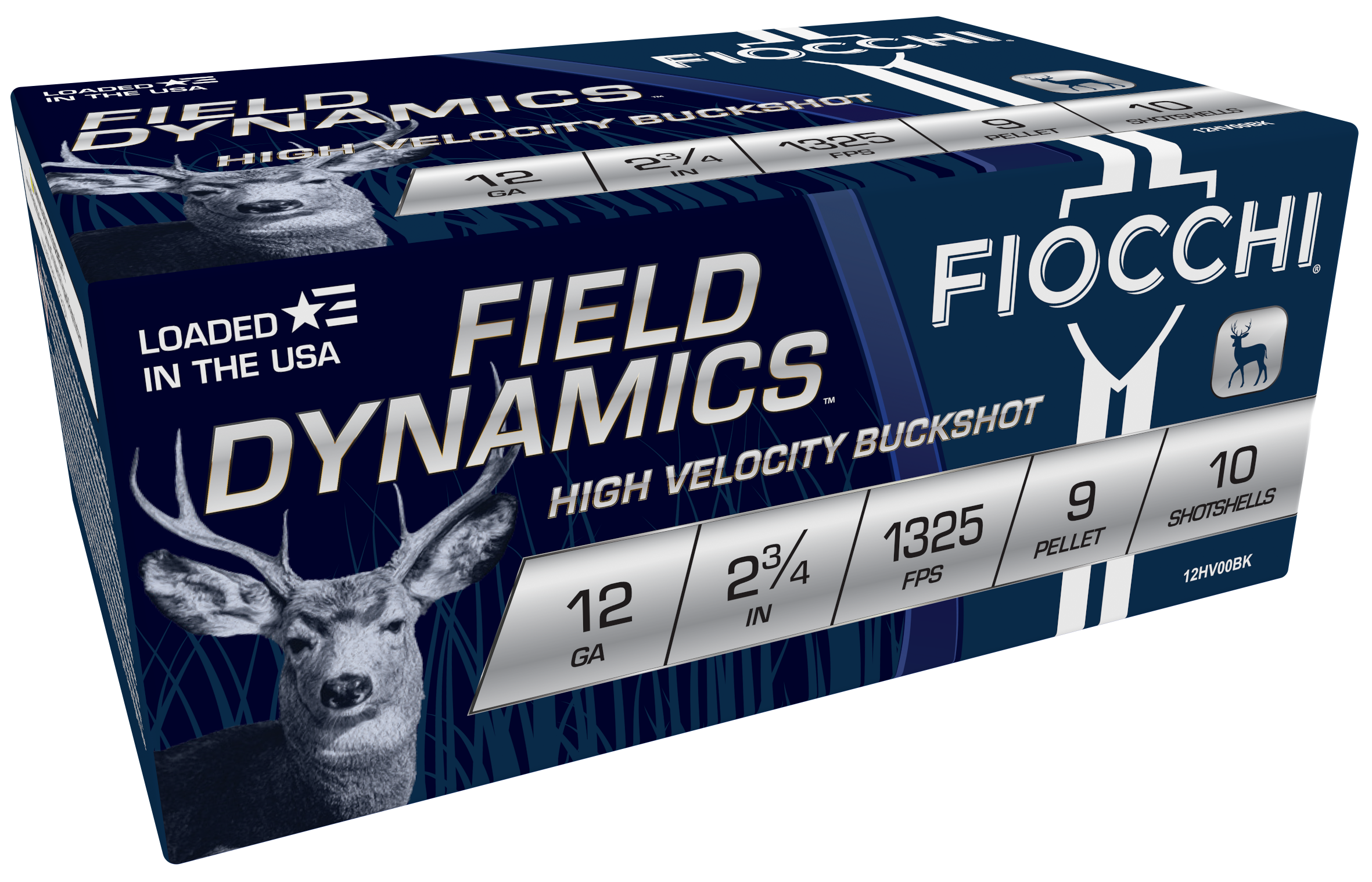 Fiocchi Field Dynamics 12Hv9p 12 Gauge 00 buckshot 9 pellets 10 Rounds