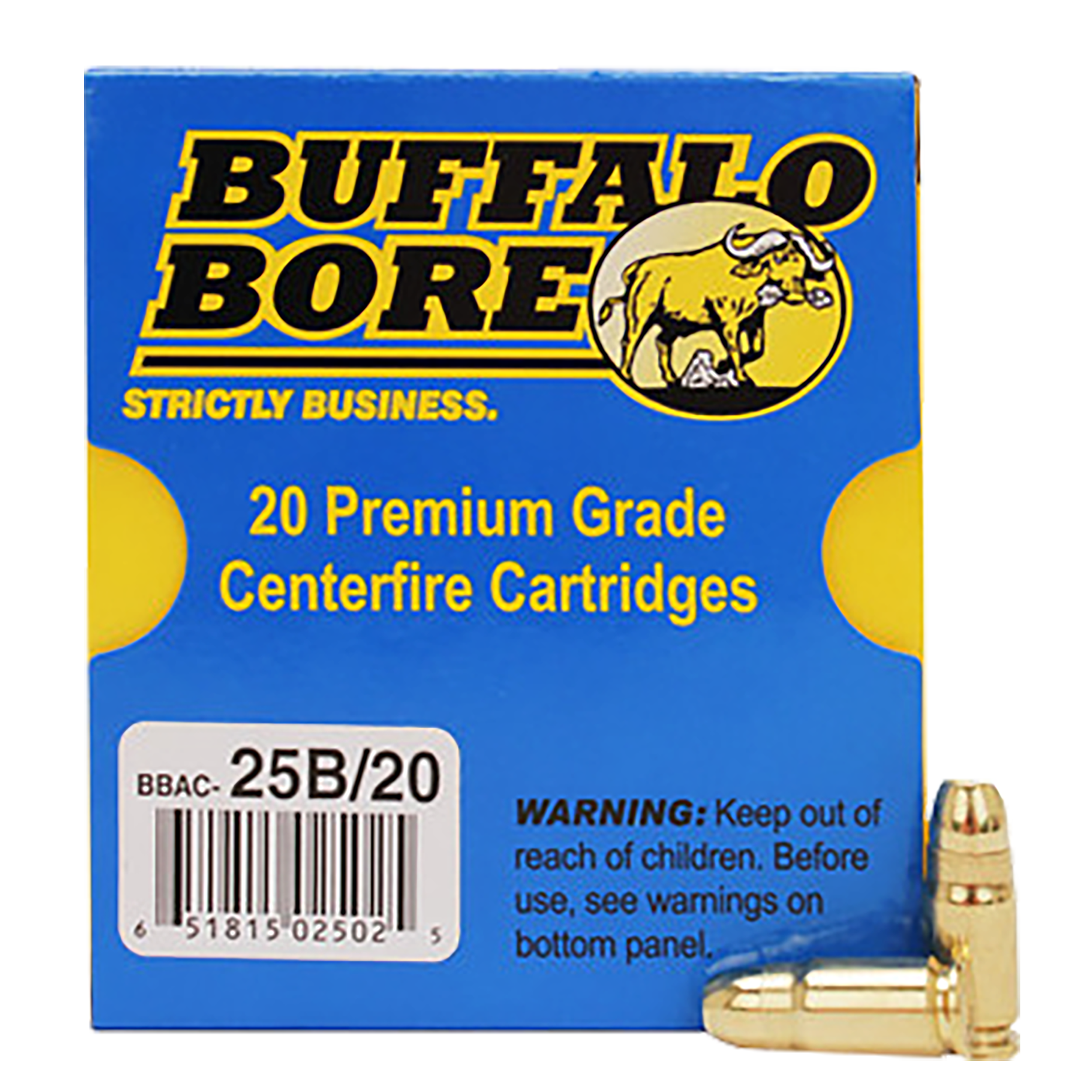 Buffalo Bore Ammunition 25B20 Heavy Strictly Business 357Sig 125gr Full Metal Jacket Flat Nose 20 Rounds