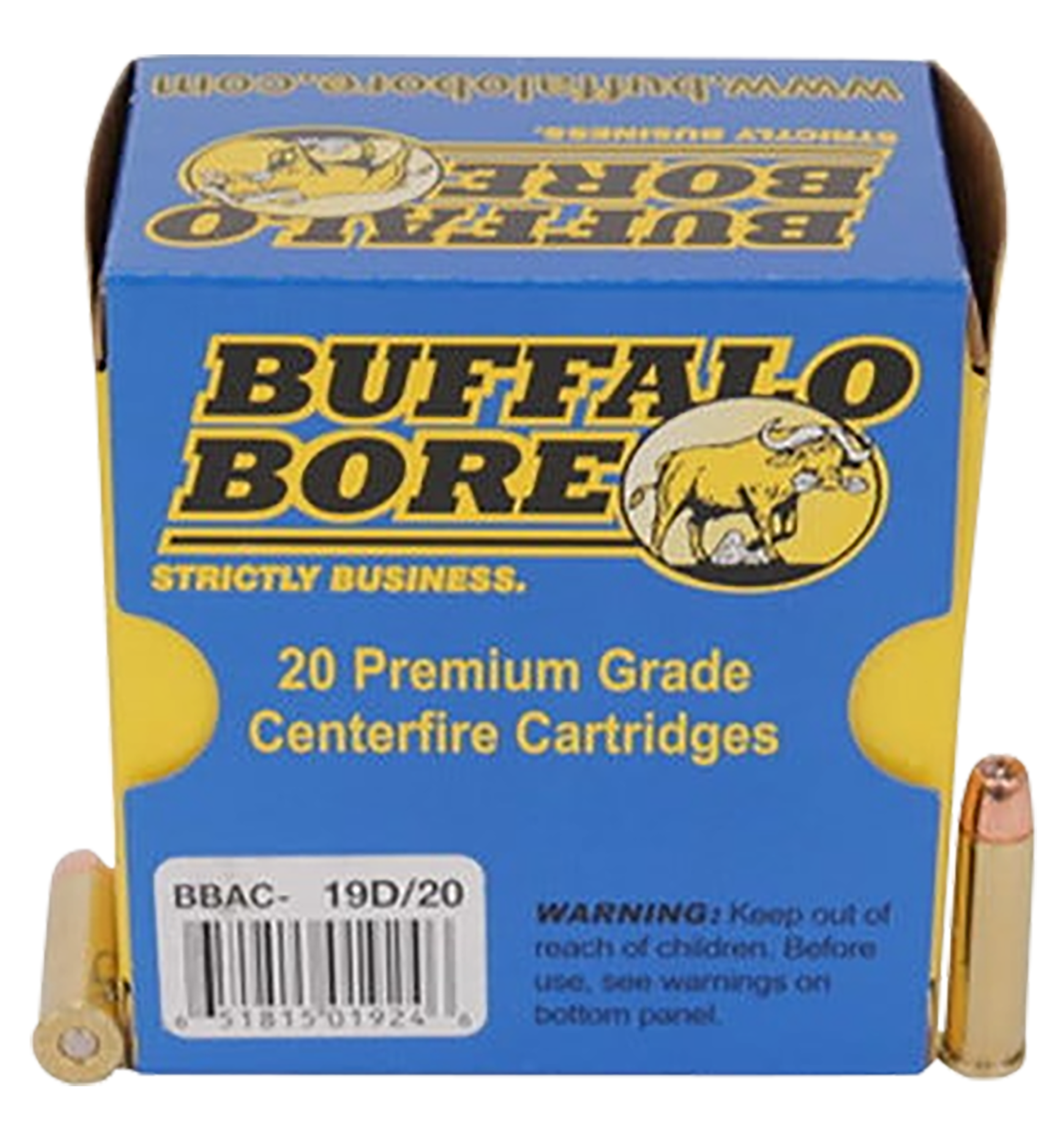Buffalo Bore Ammunition 19D20 Heavy Strictly Business 357Mag 125gr Jacket Hollow Point 20 Rounds