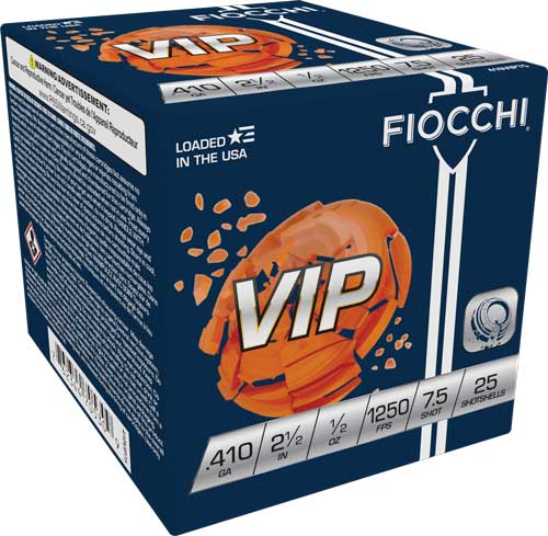 Fiocchi, VIP 410, 410 Bore, Lead Shot, 1/2 Ounce, 25 Rounds