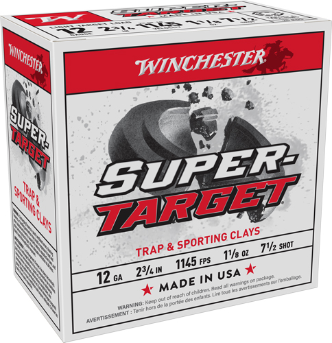 Winchester Target 12 Gauge Lead Shot #7.5 1-1/8 Ounce 250 Rounds