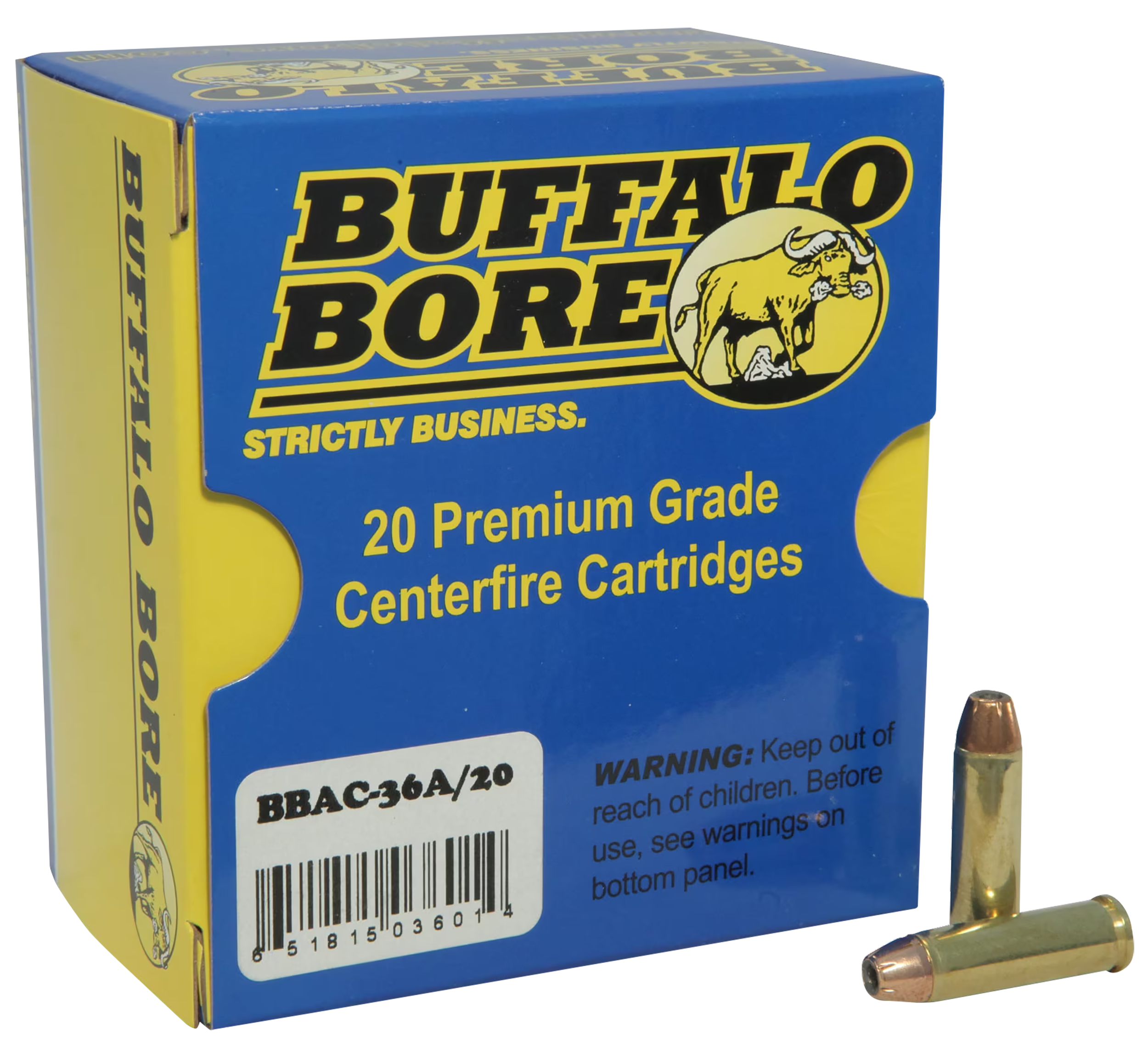 Buffalo Bore Ammunition 36A20 Heavy Strictly Business 32H&R Mag +P 100gr Jacket Hollow Point 20 Rounds
