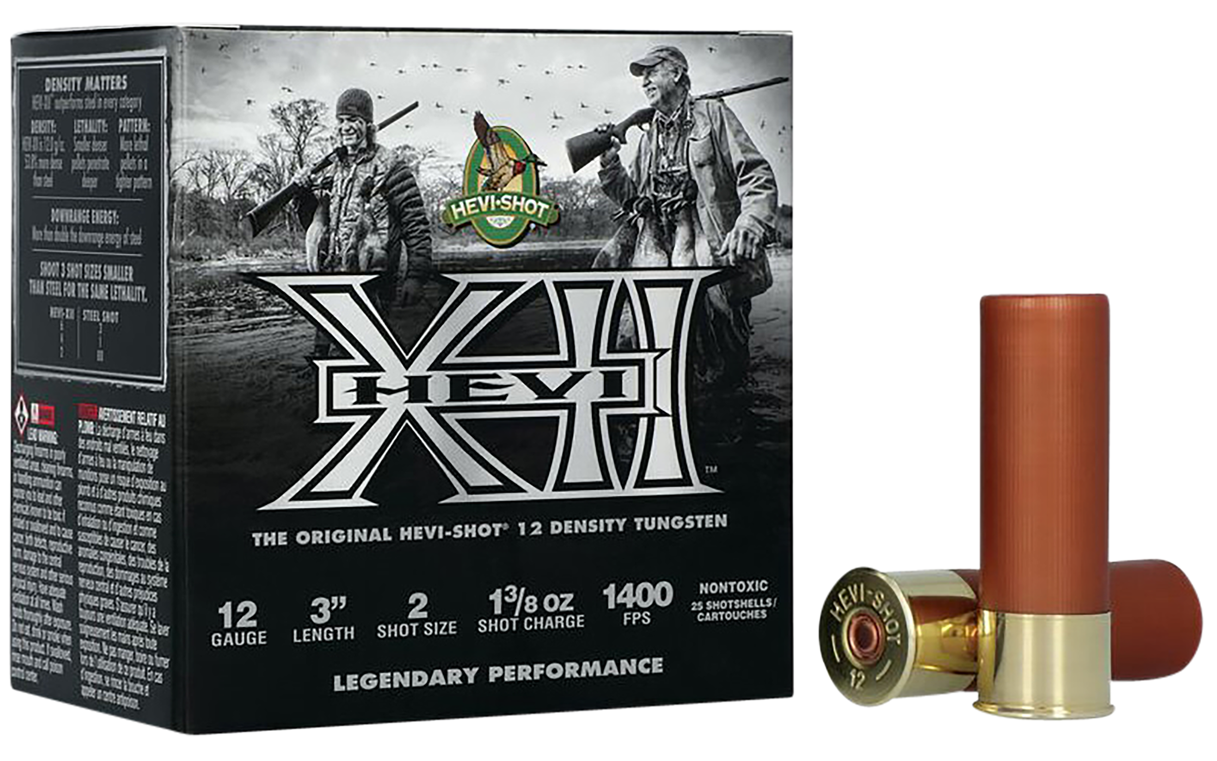 HEVI-Shot HS51204 HEVI-XII  12Gauge 3" 1 3/8oz Tungsten 4Shot 25 Rounds