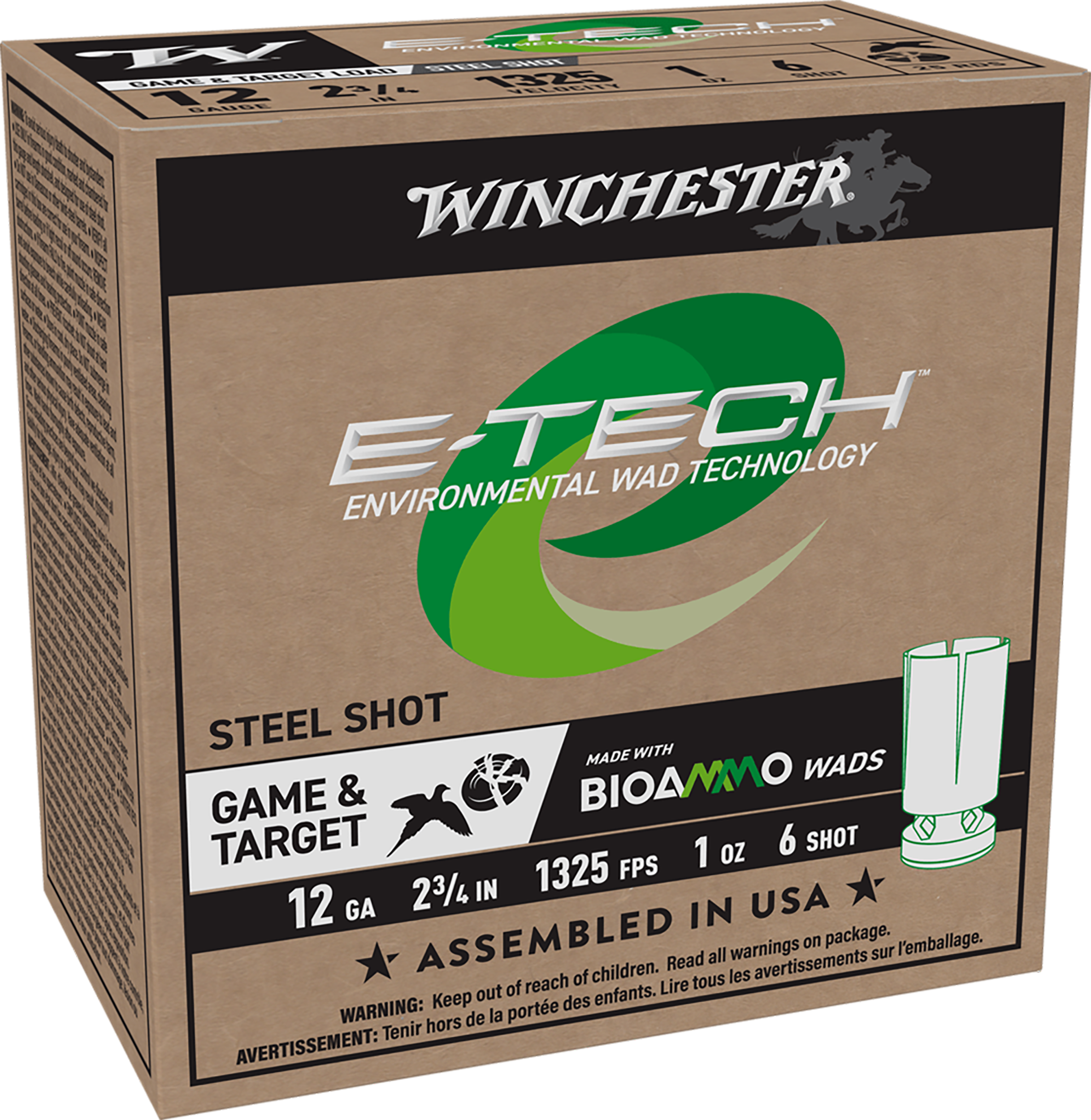 Winchester Etech 12 Gauge Steel Shot 1 oz 25 Rounds
