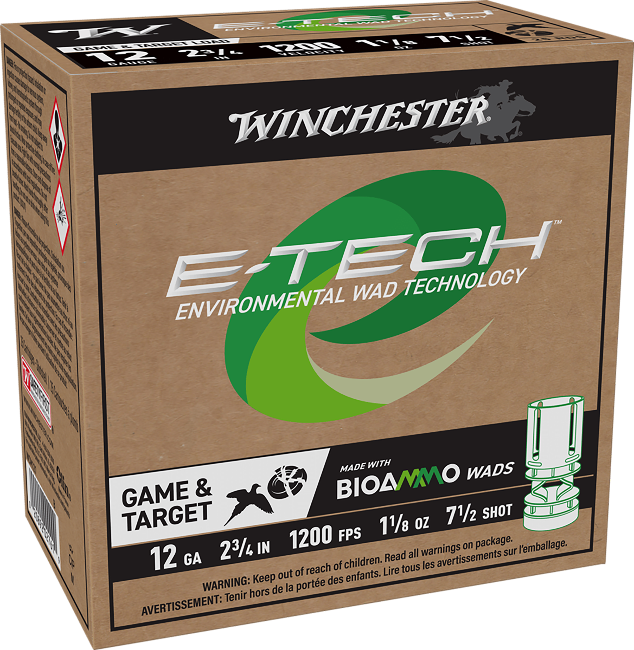 Winchester E-Tech 12 Gauge Shot 1 1/8 oz 25 Rounds