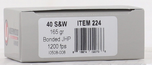 UNDERWOOD 40 SW 165GR BONDED