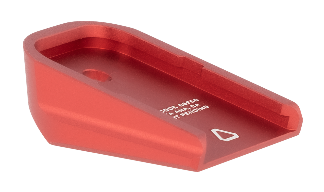 Strike Industries GALBPRED Base Plate Red Aluminum Compatible with Glock Models
