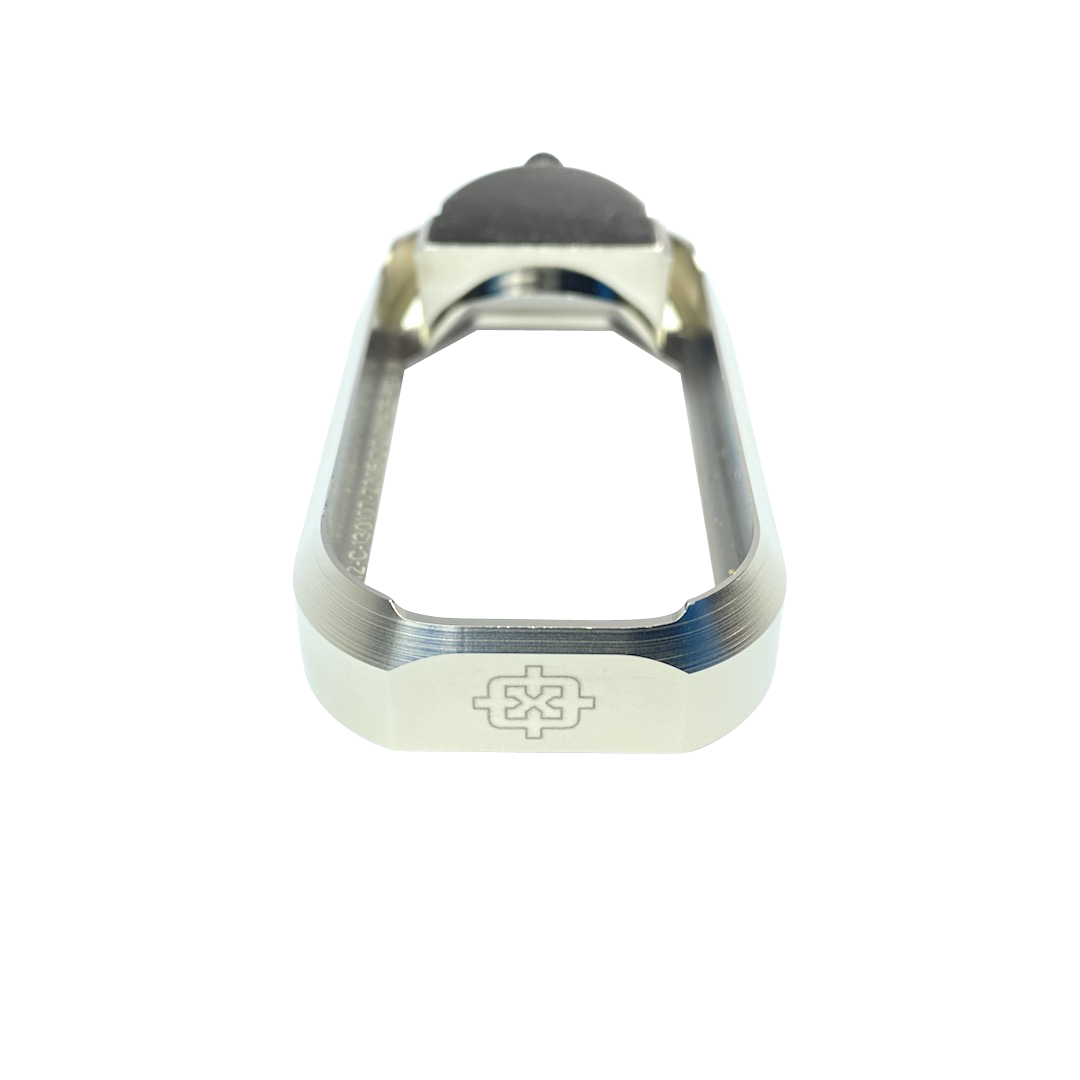 Cross Armory Flared Magwell Glock G17 Gen1-3 Silver Anodized Aluminum