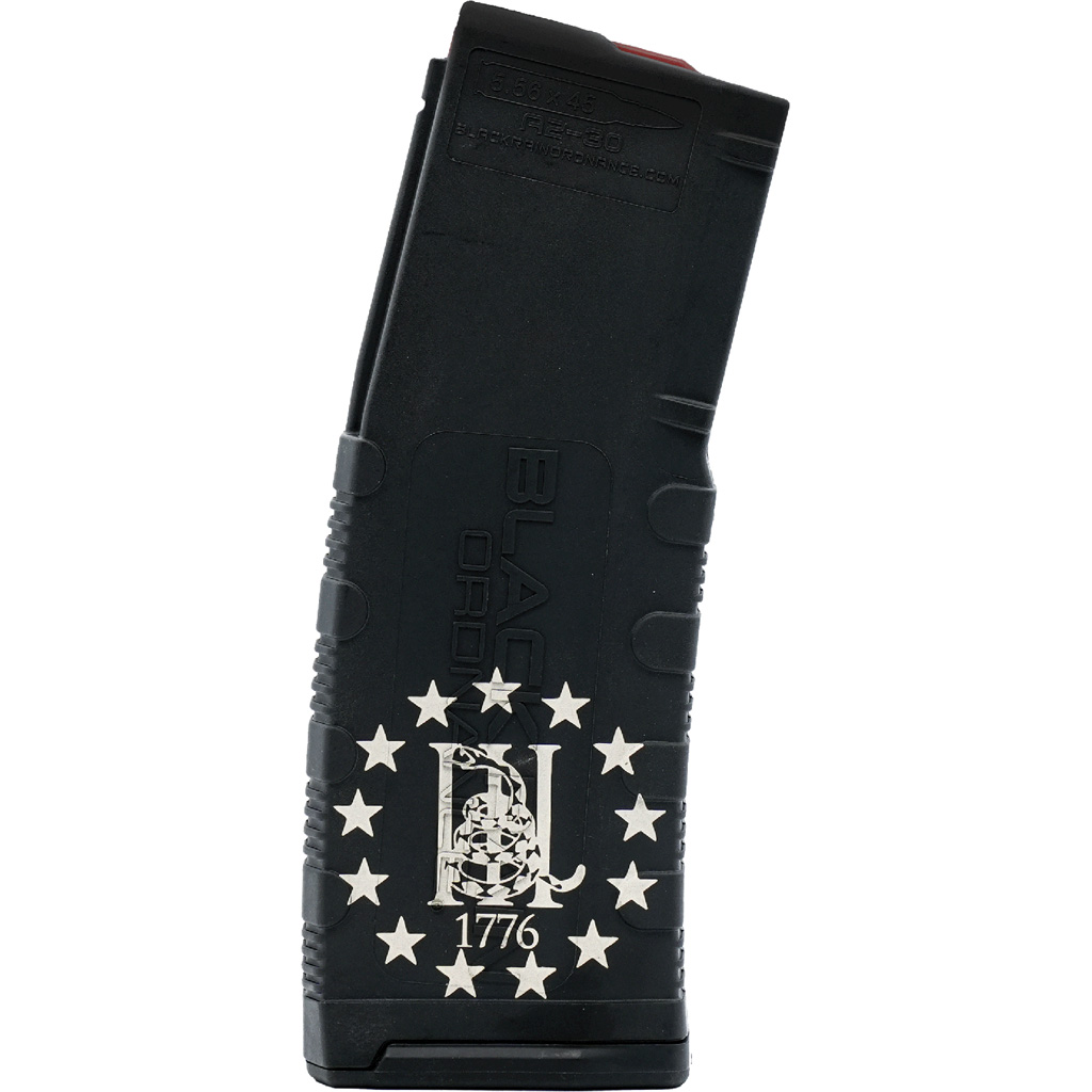 Black Rain Ordnance Lasered AR15 Magazine 30 Rd 5.56x45mm NATO Gadsen Flag