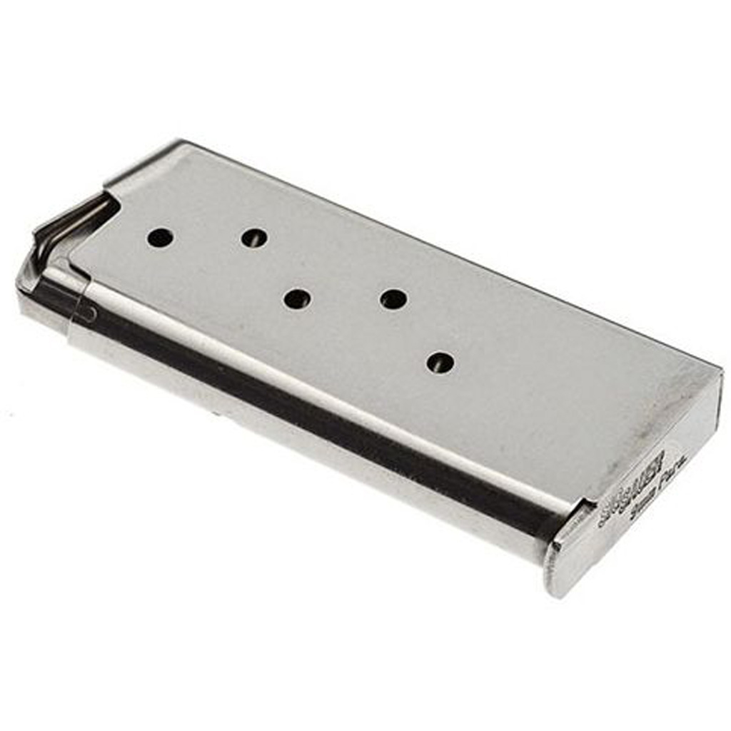 Sig Sauer P938 Magazine 9mm 6 Round Silver Compatible with SIG Sauer P938