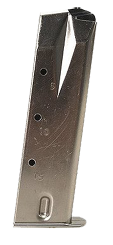 Mec-Gar 15rd Nickel Detachable Magazine 9mm Luger for Ruger P95 P85 P89 P93 P94