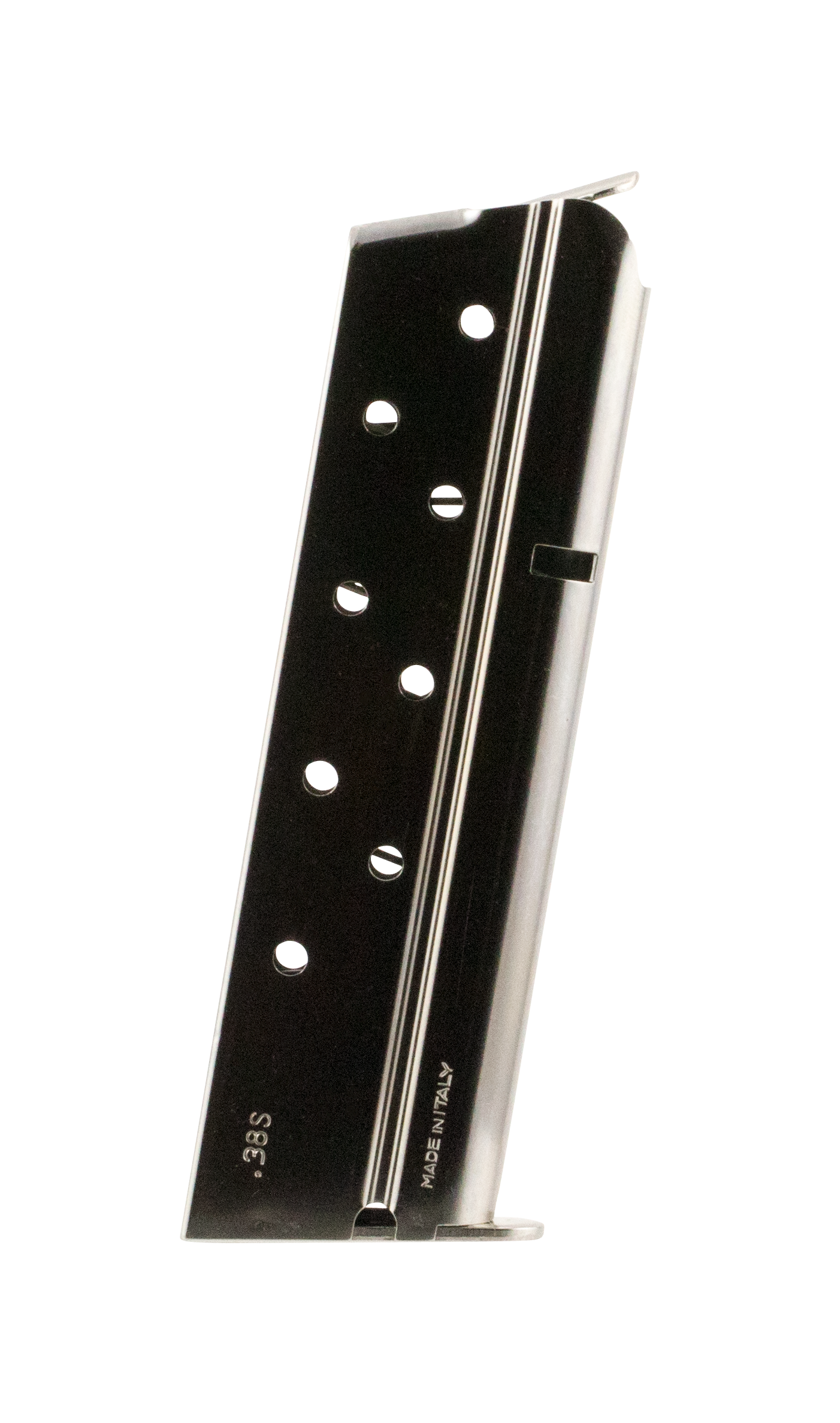 Rock Island MGCGOV38N 1911 9rd 38 Super Nickel Metal Magazine