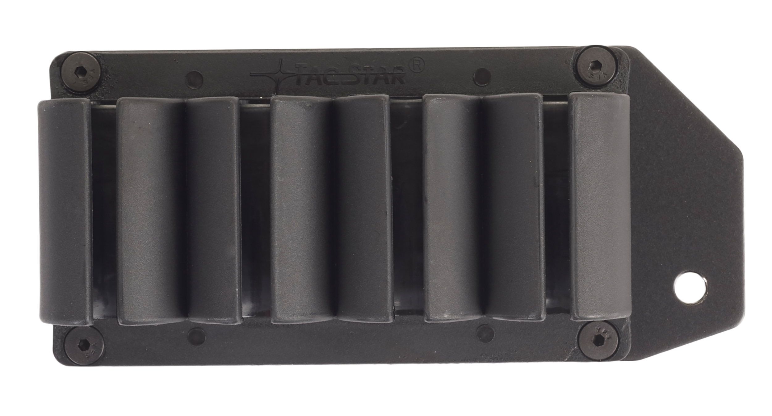 TacStar 1081130 SideSaddle  Rem 870, 1100, 1187 20 Gauge 4 Black Polymer w/Aluminum Mounting Plate