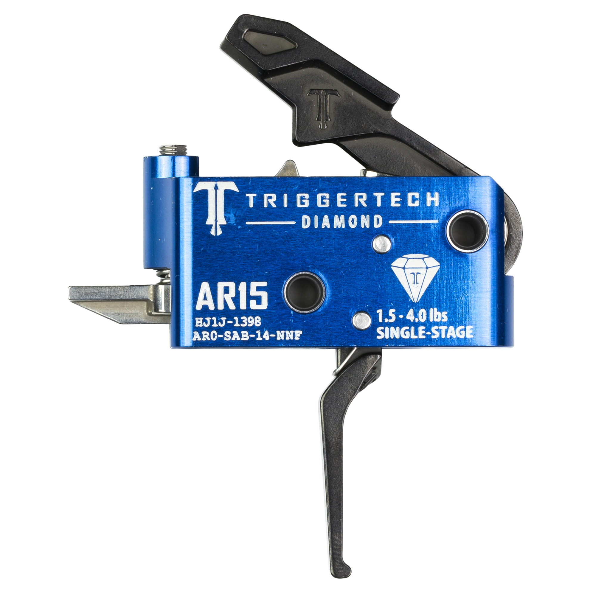 TriggerTech Diamond Flat Single-Stage Adjustable Trigger 1.5-4.0 lbs for AR-15