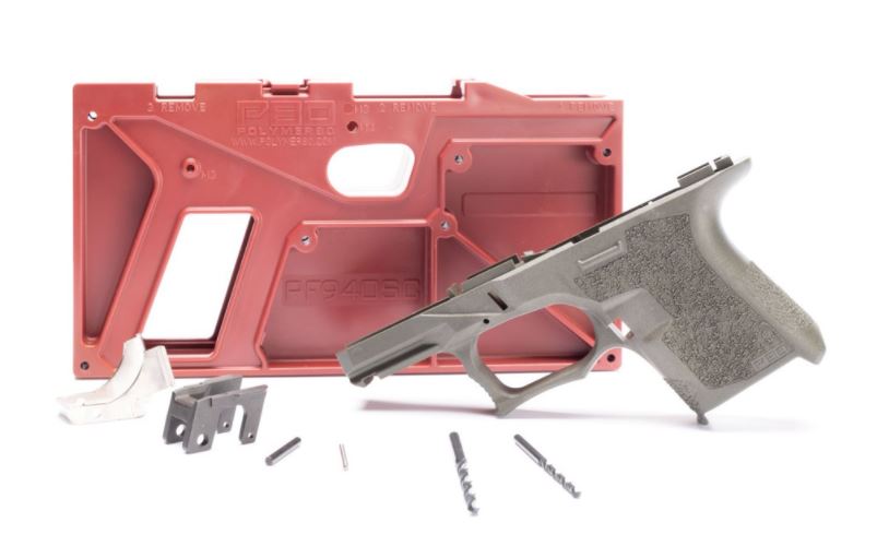 Polymer 80 Pf940sc Gray 80% Full Size Pistol Frame Kit for Glock 26 27
