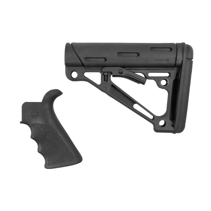 Hogue OverMolded Combo Kit 6-Position Stock Beavertail Grip Fits Buffer Tube Ar-15