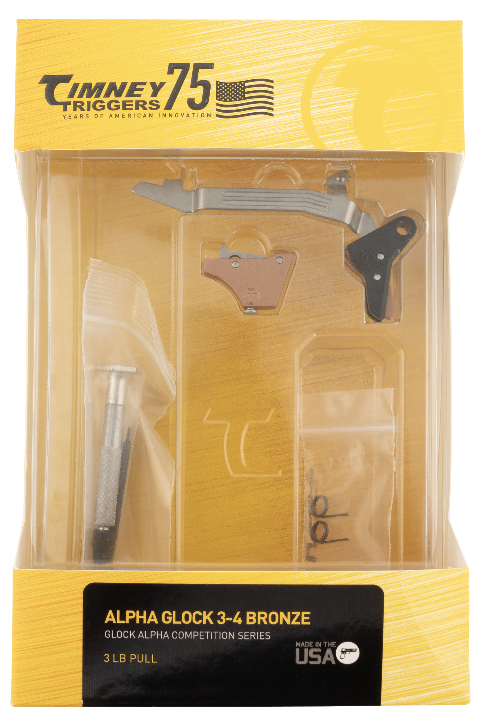Timney Triggers Alpha Competition Bronze Straight Trigger for Glock Gen 3-4