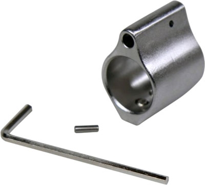 Guntec Usa Low Profile Gas Block .750 Stainless Ar Compatible Three Screws